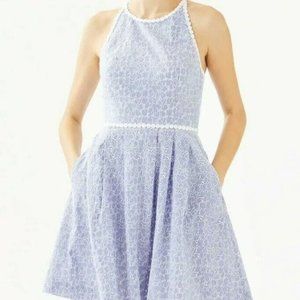 Lilly Pulitzer TORI DRESS Blue Stripe NWT Size 8